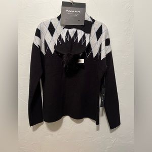 Tahari sweater and beanie